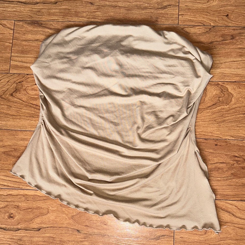 Beige Strapless Top